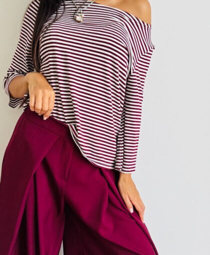 Maglia 3/4 righe morbida